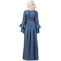 Designer Denim abaya with bell sleeves  Designer Denim abaya with bell sleeves